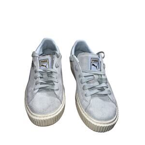 Puma Suede Platform Trace Light Gray Women’s Size 8.5 EU 39 Sneakers